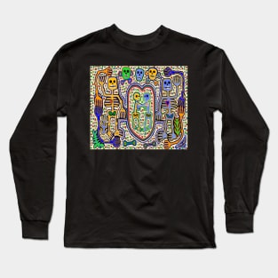 Monster Mash Dancing Skeletons Long Sleeve T-Shirt